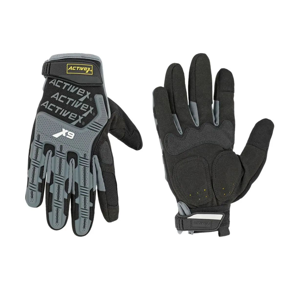 Guante Activex Mecanico X9 Gris-Negro