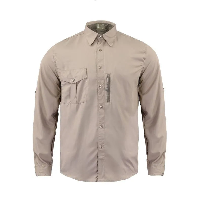 Camisa Lightwind H2200 Poliester Beige