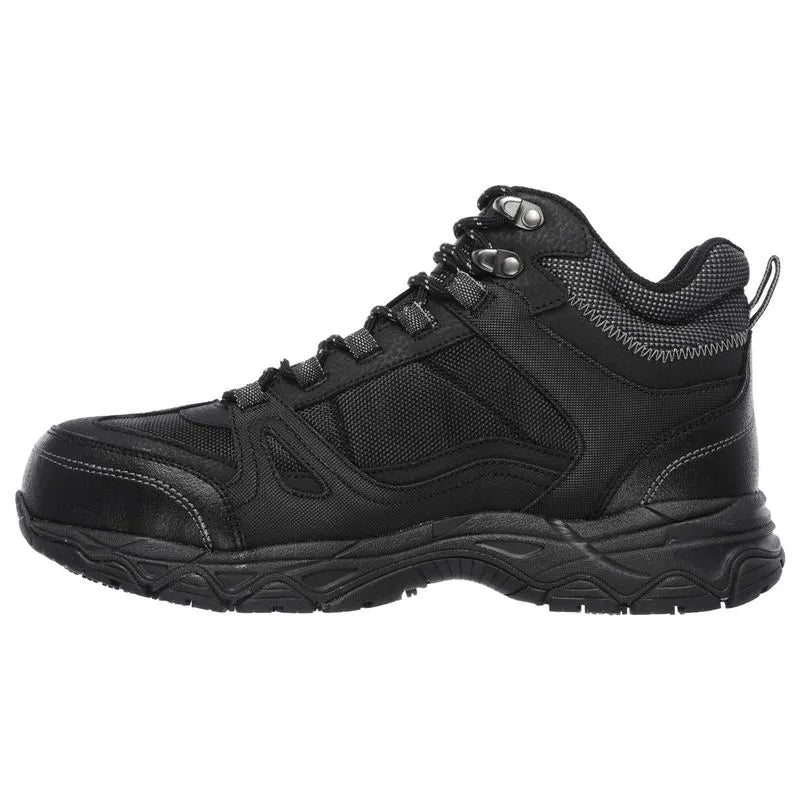 Botín Skechers Ledom Negro