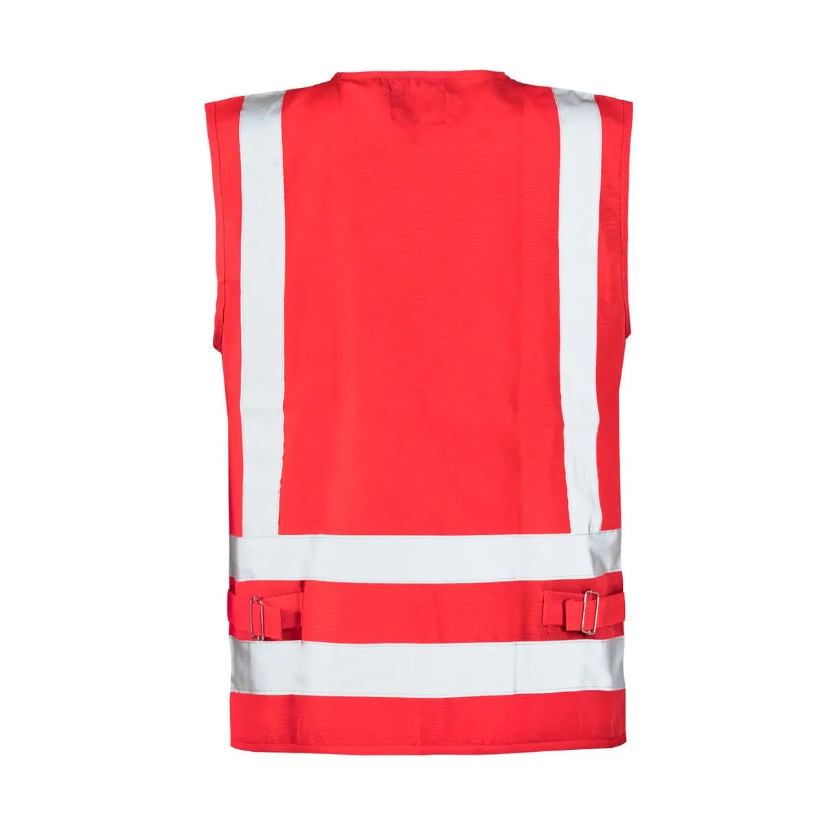 Chaleco Geologo Rojo Alta Visibilidad Guardia