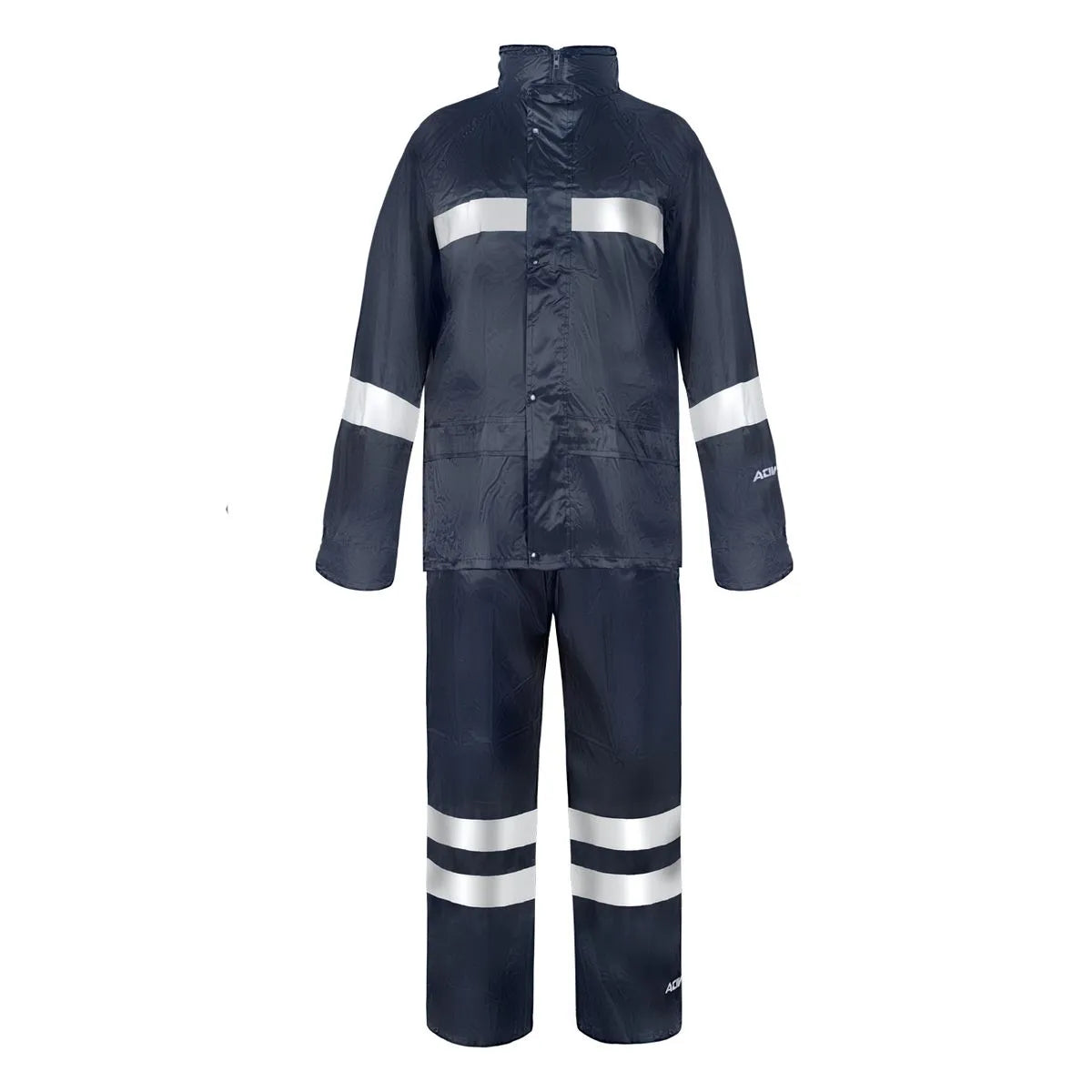 Traje Lluvia Azul con Cinta Reflectante Unisex