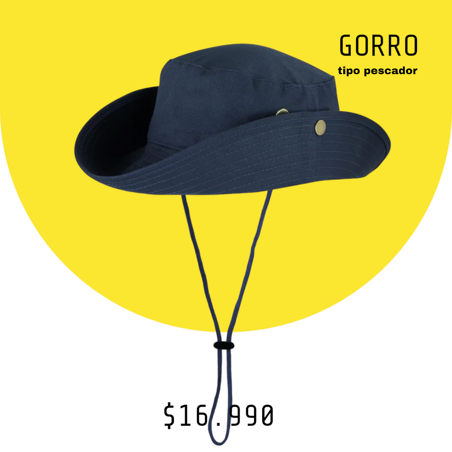 Gorro Tipo Pescador Beige 100% Algodón