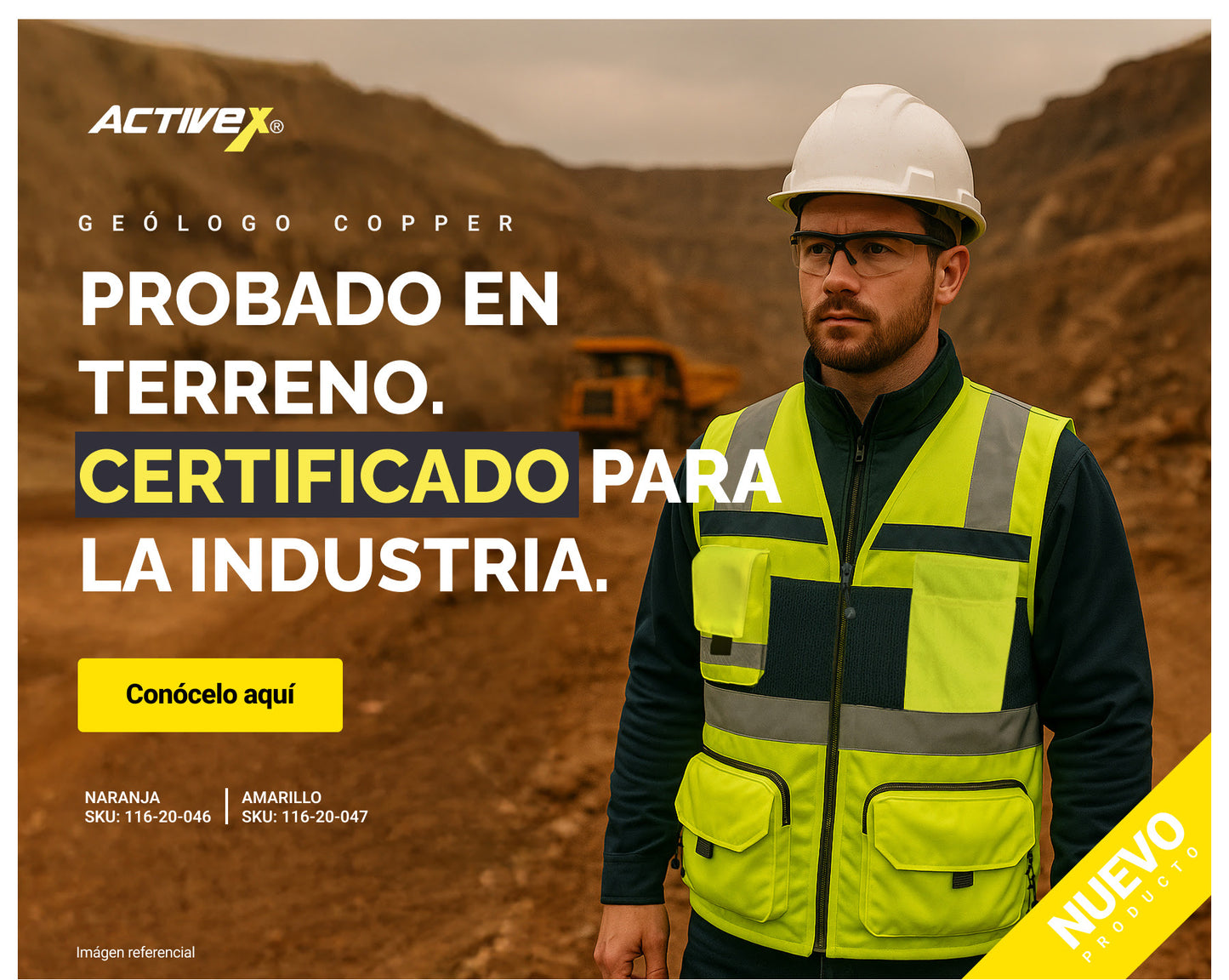 Chaleco geologo amarillo Minero