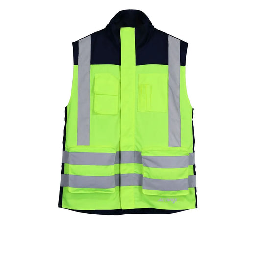 Chaleco Geologo Gabardina Terra Bicolor Amarillo