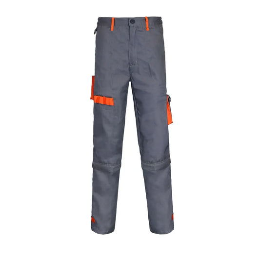 Pantalón Gabardina Gris/Naranjo Slack